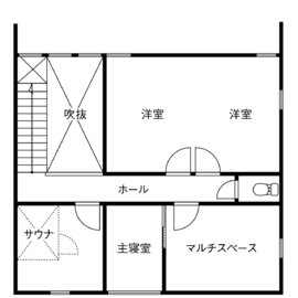 【川越市】BEACON WORKSが創るLCCM住宅－川越モデルハウス－の間取り図(2階)