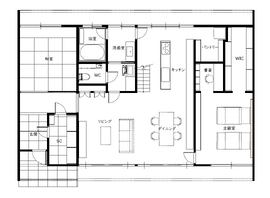 【竹並建設】伊勢崎展示場モデルハウスの間取り図()