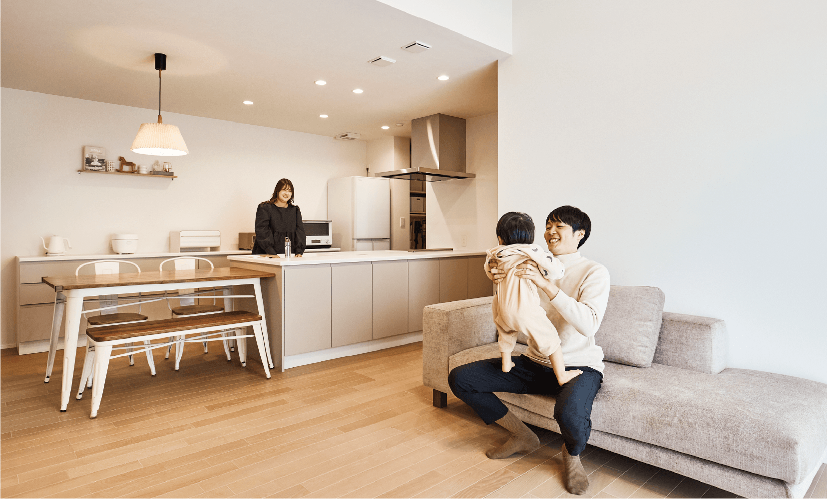 LDKでの家族団らん