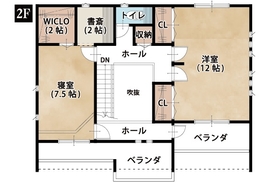 【秀光ビルド】大和郡山モデルハウスの間取り図(2階)