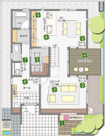桧家住宅　松戸北展示場の間取り図(1階)