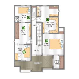 桧家住宅　松戸北展示場の間取り図(2階)