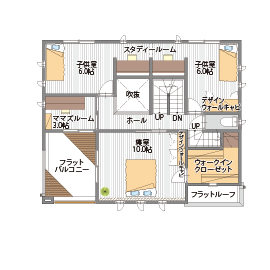 桧家住宅　松本南展示場の間取り図(2階)