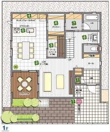桧家住宅　太田イオン展示場の間取り図(1階)