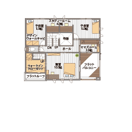 桧家住宅　福島展示場の間取り図(2階)