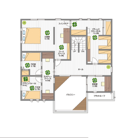 桧家住宅　ハウスクエア横浜展示場の間取り図(2階)
