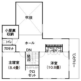 『家族だんらんの家』昭和建設　熊本展示場の間取り図(2階（第2）)