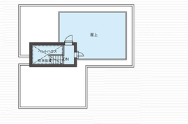 【ヘーベルハウス　市川展示場CUBIC3階】＠本八幡駅徒歩15分　駐車場有　広々と開放的なデザイナーズ空間の間取り図(屋上階)