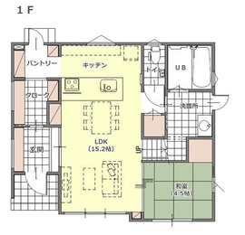 フェリーチェロの間取り図(1階)