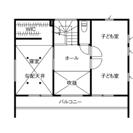 無垢ボックス-MUKU BOX-の間取り図(2階)
