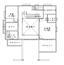 ヤマダホームズ 福島展示場の間取り図(2階)