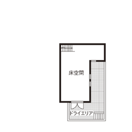【浜松市｜サーラ住宅】床下も屋根裏も有効活用。ベランピングもできるルーフガーデンに注目＜浜松展示場＞の間取り図(地下階)