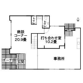 【稲沢市】アッシュホームモデルハウス「大収納＆スキップフロアが暮らし心地を変える」の間取り図(1階)