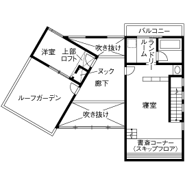 クレバリーホーム城東・新宿【新宿モデルハウス】東京で住む。を追求した豊かな狭小住宅の間取り図(3階)