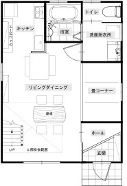 サイエンスホーム　草加展示場の間取り図(1階)