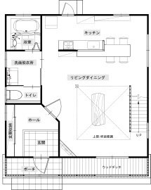 サイエンスホーム　新潟県央展示場の間取り図(1階)