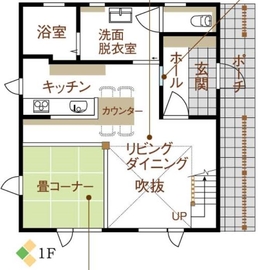サイエンスホーム　札幌中央南展示場の間取り図(1階)