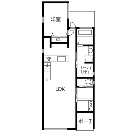 ルーフホーム／今泉モデルハウスの間取り図(1階)