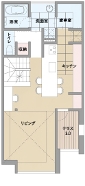 ゼロホーム｜京都南インター展示場「BASE3マチナカ」の間取り図(2階)