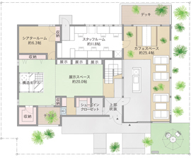 ゼロホーム｜伊丹展示場「BASE3 styleN」の間取り図(1階)