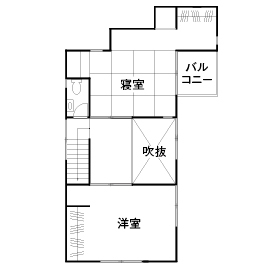 かみえ工務店のモデルハウス「木の香の家」の間取り図(2階)
