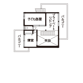 【サンワカンパニー】ASOLIEモデルハウスの間取り図(2階)