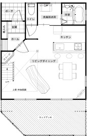 サイエンスホーム金沢展示場の間取り図(1階)