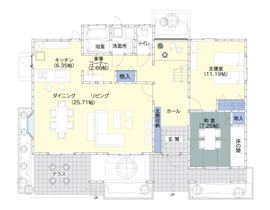 仙台北店 モデルハウスの間取り図(1階)