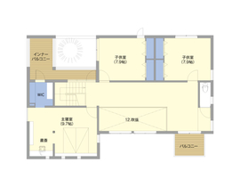 仙台東店 モデルハウスの間取り図(2階)