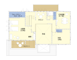 福島店 モデルハウスの間取り図(2階)