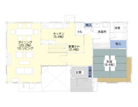 宇都宮インターパーク店 モデルハウスの間取り図(1階)
