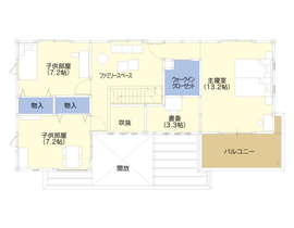 宇都宮インターパーク店 モデルハウスの間取り図(2階)