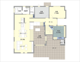 前橋店 モデルハウスの間取り図(1階)