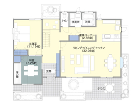 甲府店 モデルハウスの間取り図(1階)