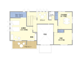 甲府店 モデルハウスの間取り図(2階)