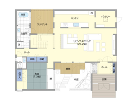 長野店 モデルハウスの間取り図(1階)