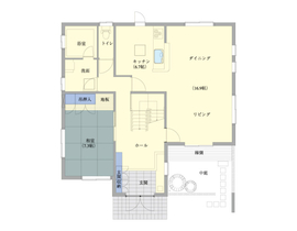 松本店 モデルハウスの間取り図(1階)